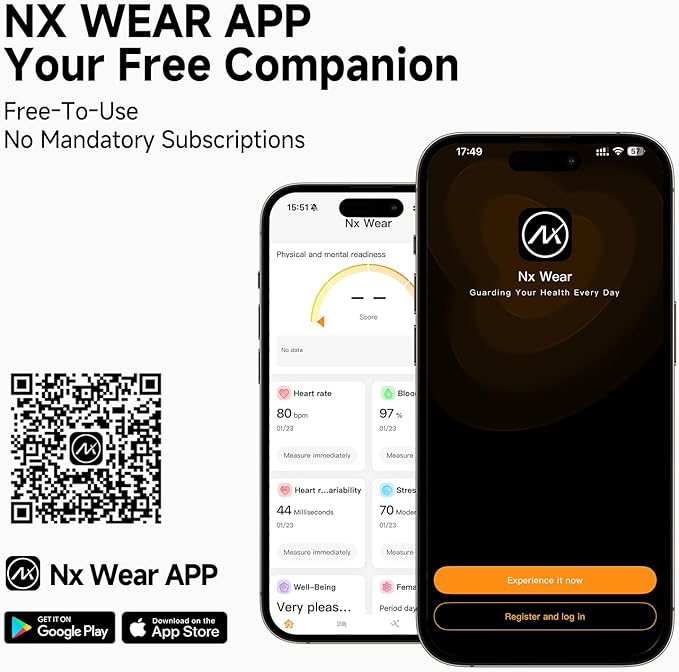 Smart Bracelet, Subscription-Free 24/7 Health Tracking, Heart Rate, SpO2, HRV & Sleep Tracker with IPX8 Waterproof, Wearable Activity & Fitness Tracker, 7-Day Battery, 2 Bands (Rose Gold)