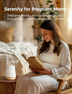 Baby Sound Machine, Momcozy White Noise Machine for Baby Sleeping with Night Light, Toddler Sleep Trainer with 34 Soothing Sounds, Timer, App Remote Control, Personal Sleep Routine(Wood Grain)