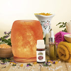 Himalayan Glow Natural Aroma Therapy Hand Carved Crystal Salt Lamp with Neem Wooden Base, Salt Lamp LED Bulb, (ETL Certified)