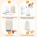 URPOWER 100ML Essential Oil Diffuser Ultrasonic Cool Mist Humidifier with 7 LED Lights, Timer & Auto-Off Quiet Aromatherapy Scent Diffuser for Home Bedroom Office Relaxation