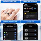 Smart Rings for Women Men,Sleep Tracking Wearable,Fitness Tracker Ring with Step/Heart Rate/Blood Oxygen/Distance/Calorie,Clock Vibration,No Subscription Fee,5ATM Waterproof, iOS&Android(Black 10)