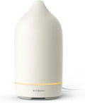 Vitruvi Stone Diffuser, Ceramic Ultrasonic Essential Oil Diffuser for Aromatherapy | Ceramic Diffuser, Diffusers for Home, Oil Diffuser, Housewarming Gift, Original Diffuser | White, 90ml Capacity