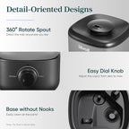 LEVOIT Classic 160 Top-Fill Ultrasonic Cool Mist Humidifier, Super Easy to Fill and Clean, Quiet Operation for Bedroom Home Baby & Plants, Auto Shut-off for Safety, 360° Rotating Nozzle, 2.5L, Black