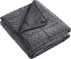 HOSUKKO Weighted Blanket - 7 lbs Grey Thciken Heavy Blanket - Small Size Breathable Comfortable Blanket(41 * 60 inches, 7 lbs)