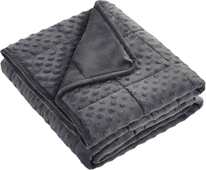 HOSUKKO Weighted Blanket - 3 lbs Grey Thciken Heavy Blanket - Small Size Breathable Blanket(36 * 48 inches, 3 lbs)