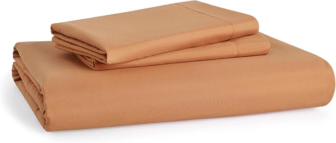 Bedsure Duvet Cover Full Size - Soft Double Brushed Bedding Set for Kids & Adults, Zipper Closure, 3 Pieces, Includes 1 Duvet Cover (80"x90") & 2 Pillow Shams, NO Comforter, Burnt Orange