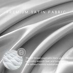 MR&HM Satin Bed Sheets, King Size Sheets Set, 6 Pcs Silky Bedding Set with 15 Inches Deep Pocket for Mattress (King, Silver Grey)