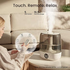 Provirtec 6L Self-Cleaning Humidifier for Large Room, CleanCare Warm & Cool Mist, No-Leak Design & Top Fill, 60 Hour Runtime, Quiet Ultrasonic Auto Mode with Remote Control for Bedroom & Home