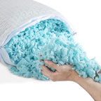 HOMBYS 2 Pcs Extra Firm Bed Pillows for Sleeping, Shredded Memory Foam Pillows King Size, for Side, Back, Stomach Sleepers,40% Viscose Made from Bamboo Cooling Cover