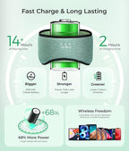 MUSICOZY Sleep Headphones Bluetooth 5.4, Bamboo Cotton Full Coverage Headphones Headband for Side Sleepers, Wireless Earphones with Speaker Sleep Music Earbuds for Men Women (Dark Green)