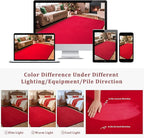 Przemy Washable Area Rug for Bedroom Living Room, 4x6 Feet Red Memory Foam Rug, Super Soft Modern Indoor Carpet for Bedside Kids Room Girls Boys Dorm Nursery Decor