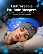 2 Pack Sleep Headphones Bluetooth 5.4 Headband, Sleeping Headband Headphones for Side Sleepers, Sweat Resistant Headband Earphones with Ultra-Thin Stereo Speakers for Sport Travel Yoga Airplane