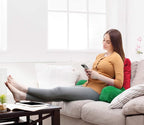Clara Clark Reading Pillow with Shredded Memory Foam for Sitting Up in Bed and Couch, Back and Arms Adjustable Support for Adults & Teens Backrest Pillows for Reading with Washable Cover Holiday Color