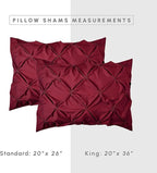 Elegant Comfort 8-Piece Pinch Pleated Comforter Set - All Season Complete Bed in a Bag, Includes 4pc Smart Sheet Set, Bed Skirt, Comforter, Matching Pillowcases and Shams, King/Cal King, Wine Red