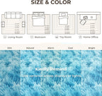 Litanika 5x8 Fluffy Shag Faux Fur Area Rug for Living Room Bedroom, Tie-Dyed Dreamy Blue High Pile Soft Plush Shaggy Furry Bedside Playroom Dorm Carpet, Non-Slip, Non-Shedding Modern Indoor Floor Rug