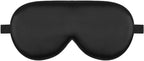 Alaska Bear Mulberry Silk Sleep Mask Cool Super Smooth Eye Cover Genuine Organic Silk for Sensitive Skin, Soft Filling, Lightweight Eye Shades for Sleeping (Original Black, Flat)