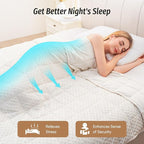 Wemore Minky Dot Weighted Blanket for Adults Queen Size 15 lbs, Soft Heavy Blanket for Stress Relief and Sleep Promotion, Breathable Blanket for All-Season with Glass Beads, White 60 x 80 inches