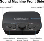 Portable Sound Machine - White Noise Machine for Sleeping & Privacy - 38 Non-Looping Sounds with Dual Speakers Timer Memory - USB Sleep Therapy Machine for Baby Kids Adults Home Office