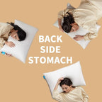 Pillows Queen Size Set of 2 Cooling Shredded Memory Foam Pillows 2 Pack for Sleeping for Side Back Stomach Sleepers