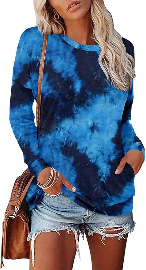 Magritta Women's Long Sleeve Leopard Color Block Tunic Comfy Crewneck T Shirt Tops Black XL