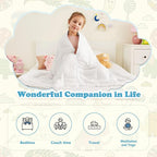 CuteKing Weighted Blanket - Weighted Blanket with Premium Glass Beads - Breathable Heavy Blanket for Comfortable Rest - Thick Blanket All Season (5lbs, 36"x48", White)