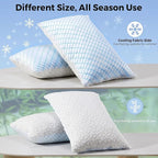 puredown® Pillows Standard Size Set of 2, Shredded Memory Foam Pillows, Cooling Pillow for Sleeping, Bed Pillows Standard Size with Adjustable Foam for Side, Back and Stomach Sleepers