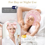 Satin Heatless Hair Curler Curls Overnight Hair Curlers to Sleep In, Hair Curlers No Heat Curls Overnight, Heatless Curling Set for Women Long Hair - 8 Pcs (Blush Pink)
