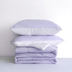 COTTEBED Reversible Softness Pink Purple Twin Comforters Sets for Girl Kids College Dorm, Cute Jersey Knit Lightweight Breathable Fluffy Cozy Comfy Bed Down Comforter Quilt for All Season Twin/Twin XL