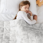 L'AGRATY Weighted Blanket - 40"x60" 10lbs Breathable Microfiber Material with Glass Beads Small Blanket for All-Season Summer Fall Winter Soft