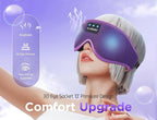 LC-dolida Sleep Headphones, Sleep Mask Bluetooth Wireless Music Eye Mask, Sleeping Headphones for Side Sleepers Sleep Mask with Bluetooth Headphones Ultra-Thin Stereo Speakers Perfect for Sleeping