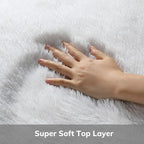 2x4 Non-Slip Shaggy Runner Rug, Ultra Soft Fluffy Plush Modern Indoor Area Rug for Hallway Bedroom Living Room Kitchen Entryway Fuzzy Carpet