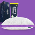 BETU Cooling Standard Pillow, Shredded Memory Foam Cool Pillow for Hot Sleepers, Adjustable Gel Firm Soft Support Bed Pillows Perfect for Neck Pain and Side Sleeping with Pillows Case Cover, Purple