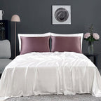 ZIMASILK 100% Pure Mulberry Silk Pillowcase for Hair and Skin Health,Soft and Smooth,Both Sides Premium Grade 6A Silk,600 Thread Count,with Hidden Zipper,1pc (Queen 20''x30'',Dark Mauve)