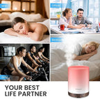 URPOWER 300ml Essential Oil Diffuser Ultrasonic Air Humidifier AUTO Shut Off Aromatherapy Scent Diffuser Night Light 7 Color Changing LED Lights and 4 Timer Settings for Home Office Yoga