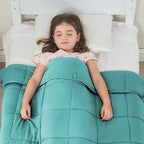 yescool Weighted Blanket (5 lbs, 36" x 48", Teal) Cooling Heavy Blanket for Sleeping Perfect for 40-60 lbs, Breathable Blanket with Premium Glass Bead, Machine Washable