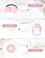 EPLAZA Silk Pajamas for Women Satin Pajamas Set 5 Pcs Long Sleeve Print Pattern Button Down Pjs Sleepwear Loungewear Set