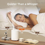 ASAKUKI Essential Oil Diffuser for Home, 300 ml Humidifier with Automatic Shut-Off, Quiet Aromatherapy Diffuser with 7 LED Lights for Living Room, Kitchen, Bedroom, Hotel - Pure White