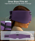 Sleep Mask with Bluetooth Headphones, Blackout Sleep Headphones for Side Sleepers, Ultra-Thin Bluetooth 5.4 Stereo Speaker Eye Mask for Travel, Meditation, Cool Gadgets (Purple)