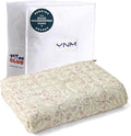 YnM 17lbs Weighted Blanket for Adults, Linen Heavy Bed Throw Blanket with Cooling Glass Beads for All Season Use, Ideal for ~160lbs (60x80 Inches, Queen, Campanula)