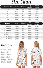 Girls & Womens Satin Pajamas Set, Silk Button-Down Sleepwear 2 Piece Nightwear, 3 Years - Women XXL