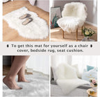 Asrug Soft Faux Fur Pet Mat Plush and Fluffy Dog Rug Ultra Cozy Pet Throw Rug for Dogs Cats, Luxury Soft Faux Sheepskin Chair Cover Seat Pad Shag Fur Dog Rugs Bed for Bedroom, White, 3ftx5ft