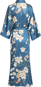 Aensso Long Soft Lightweight Silky Kimonos Robes for Women, Luxury Japanese Floral Womens Kimono Robe