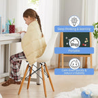HOSUKKO Weighted Blanket - 2 lbs Ivory Heavy Blanket - Small Size Breathable Blanket(20 * 30 inches, 2 lbs)