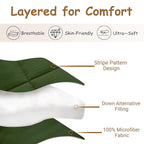 ZPECC Toddler Down Alternative Comforter, 39x47 Hypoallergenic Baby Blanket Quilt, Soft Breathable Lightweight All Season Kids Duvet Insert for Crib Stroller Cot Daycare, Olive Green