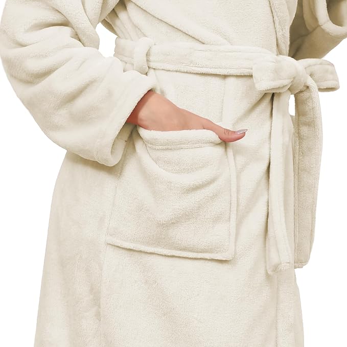 Plush Soft Robes for Women, Premium Fleece Womens Robe Cozy Warm Bathrobe