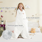 L'AGRATY Weighted Blanket - 40"x60" 10lbs Cooling Breathable Heavy Blankets Microfiber Material with Glass Beads for All-Season Summer Fall Winter Soft Thick Comfort