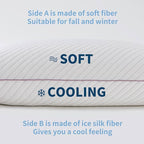 Pillows Queen Size Set of 2 Cooling Shredded Memory Foam Pillows 2 Pack for Sleeping for Side Back Stomach Sleepers