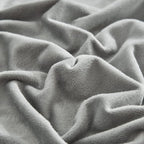 CLOTHKNOW Grey Velvet Queen Comforter Set 3Pcs Gray Bedding Comforter Sets Soft Queen Comforter Flannel Comforter with 2 x Pillow Cases