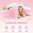 HOSUKKO Weighted Blanket - 2 lbs Pink Thciken Heavy Blanket - Small Size Breathable Blanket(20 * 30 inches, 2 lbs)