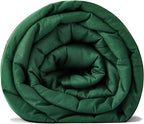 TONGDADA Kids Weighted Blanket | 40''x60'',10lbs | for Child Between 80-125 lbs | Premium Cotton Material with Glass Beads | Dark Green